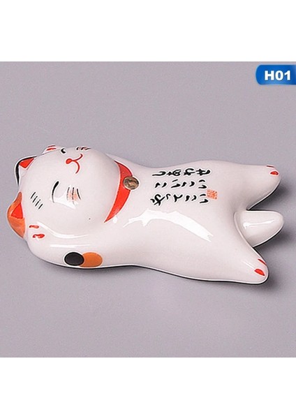 Stil 3 Sevimli Japon Tarzı Seramik Çubuklarını Tutucu Yaratıcı Beyaz Şanslı Kedi Çubuk Standı Mutfak Sanatları Kawai Sofra Tutucu (Yurt Dışından)