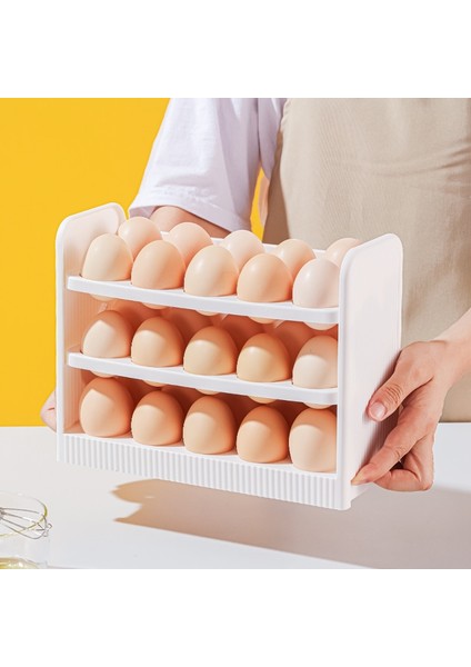 Yeşil Yumurta Kutusu 20/30 Izgaralar Yumurta Buzdolabı Saklama Kutusu 3 Katmanlı Taze Tutma Yumurta Raf Tutucu Yerden Tasarruf Sağlayan Mutfak Yumurta Tepsisi Mutfak Organizatör (Yurt Dışından) modelleri