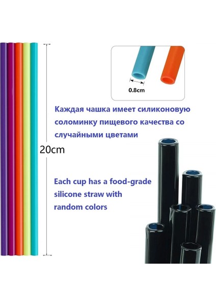 STYLE2WHITEBLUE 450 ml Katlanır Silikon Bardak Kupalar Katlanabilir Kahve Kamp Pipetli Bardak Kapaklı Spor Şişe Kanca Genişletilebilir Haşlanma Korumalı Yeniden Kullanılabilir (Yurt Dışından) indirimleri