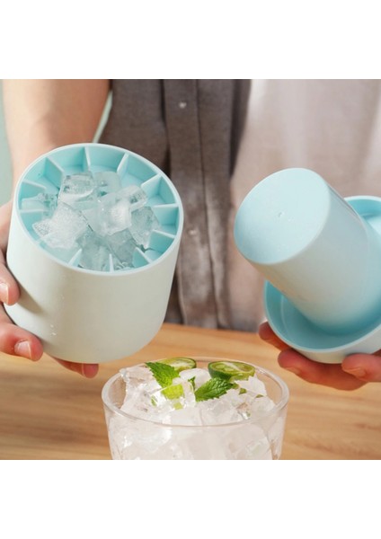 Sarı Silikon Buz Küpü Tepsisi Kapaklı Silindir Buz Yapma Varil Sızdırmaz Yeniden Kullanılabilir Parti Barware Ev Mutfak Aletleri (Yurt Dışından) modelleri