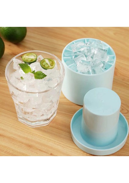 Sarı Silikon Buz Küpü Tepsisi Kapaklı Silindir Buz Yapma Varil Sızdırmaz Yeniden Kullanılabilir Parti Barware Ev Mutfak Aletleri (Yurt Dışından) fırsatları