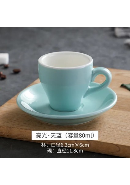 V 80 ml 80 ml Türk Espresso Bardak Tabakları ile Seramik Bardak Seti Siyah Çay Kahve Mutfak Parti Içecek Eşyası Ev Dekor Yaratıcı Hediyeler (Yurt Dışından)