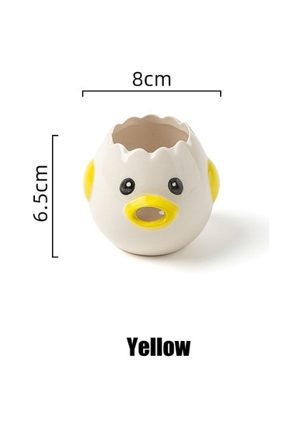Sarı Sevimli Tavuk Seramik Yumurta Beyaz Ayırıcı Yaratıcı Yumurta Sarısı Protein Ayırıcı Filtre Pişirme Araçları Mutfak Aksesuarları Pratik (Yurt Dışından)
