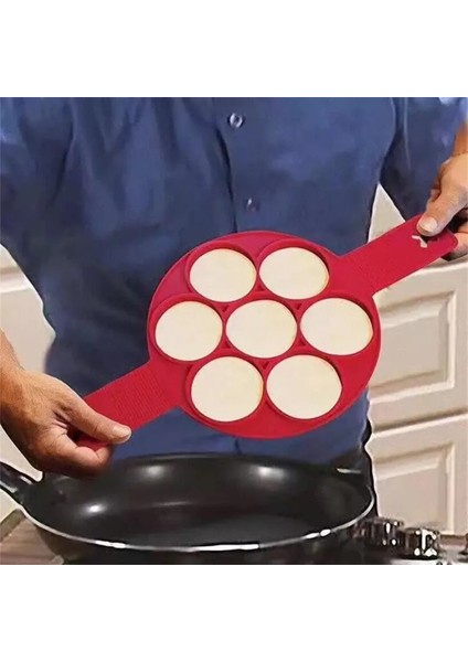 Kırmızı Yumurta Gözleme Halkası Yapışmaz Gözleme Yapımcısı Kalıp Silikon Yumurta Pişirici Kızarmış Yumurta Şekillendirici Omlet Kalıpları Mutfak Pişirme Aksesuarları Için (Yurt Dışından)