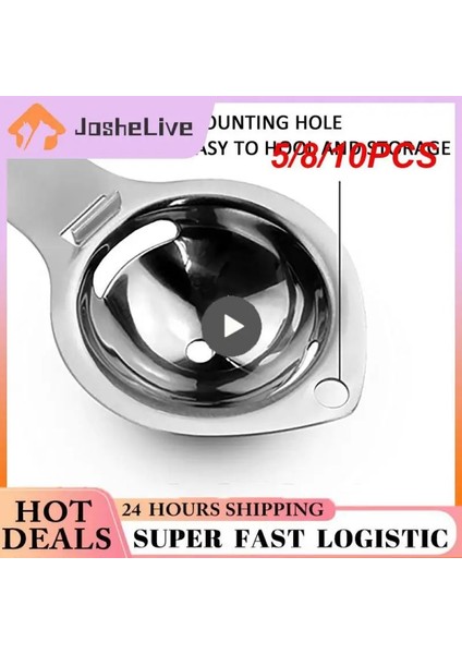 01 8 Adet 5/8/10 Adet Yumurta Pratik Kullanışlı Paslanmaz Çelik Dayanıklı Basit Ayırıcı Mutfak Yumurta Ayırıcı Filtre Evrensel Uzun Saplı (Yurt Dışından) indirimleri