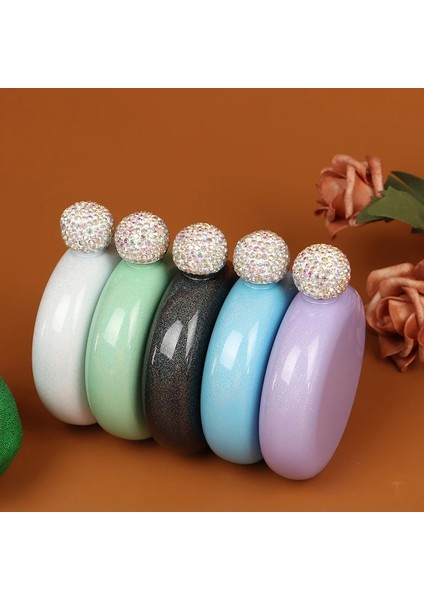 Se 5 Oz Sevimli Likör Şişesi Kadınlar Için 304 Paslanmaz Çelik Pretty Glitter Kaplama Viski Şişesi Açık Taşınabilir Bira Şişesi Kapağı (Yurt Dışından) modelleri