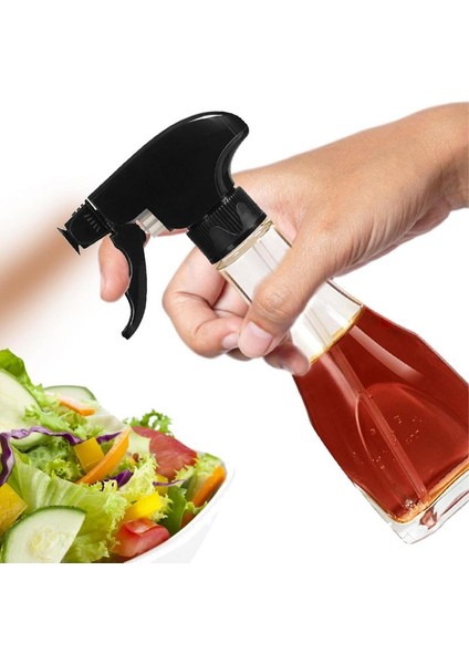 Siyah Yağ Püskürtücü Yemek Pişirmek Için Gıda Sınıfı Cam Yağı Spritzer Zeytinyağı Sprey Şişesi 7 Oz 200 ml Izgara Mutfak Aksesuarları Alet (Yurt Dışından)