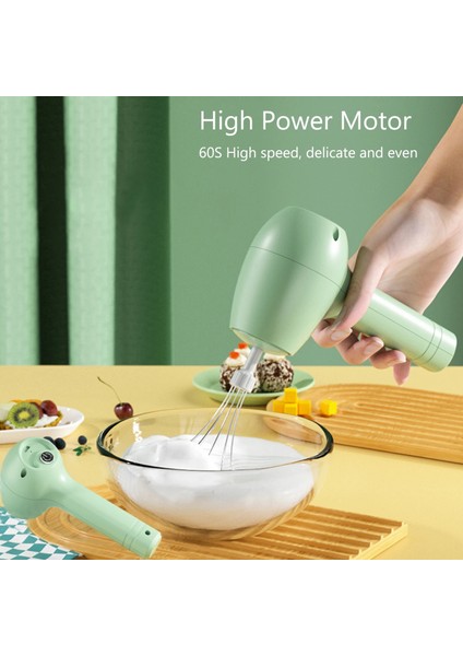 Beyaz 2 Kafalı Kablosuz Taşınabilir Elektrikli Yiyecek Mikseri 3 Hız Otomatik Çırpma Hamur Yumurta Çırpıcı Pişirme Kek Krem Kırbaç Mutfak El Blender (Yurt Dışından)