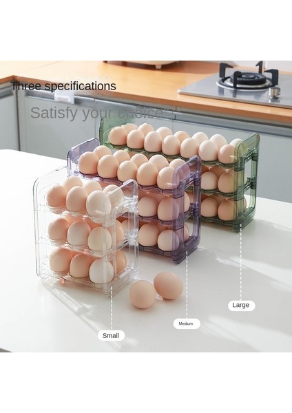 Beyaz Buzdolabı Için 18 Raf Tutucu Taze Tutma Kutusu Yumurta Sepeti Saklama Kapları Mutfak Düzenleyici Otomatik Haddeleme Yumurta Kutusu Çok Katmanlı (Yurt Dışından) modelleri