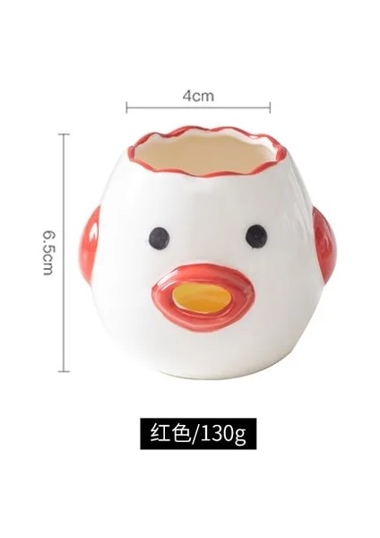 Kırmızı Yumurta Beyaz Ayırıcı Sevimli Tavuk Seramik Yumurta Sarısı Protein Ayırıcı Yumurta Filtresi Mutfak Aletleri Pişirme Aksesuarları Yumurta Tutucu (Yurt Dışından)