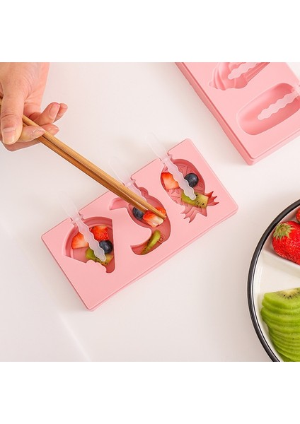 Stil 8 1 Adet Silikon Dondurma Kalıp Popsicle Sevimli Karikatür Hayvan Pop Kapakları ve Çubukları ile Yeniden Kullanılabilir Diy Yapımı Yaz Favorileri 4 Adet/grup (Yurt Dışından)