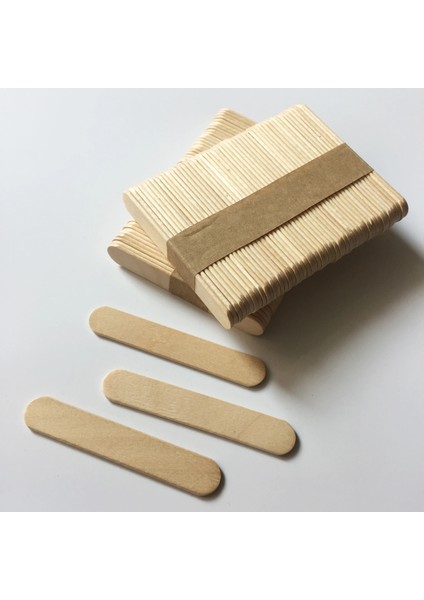 Düz 8 cm Geniş Düz Dondurma Çubukları Dıy Kek Için Çıtır Şeker Ikramlar Dondurma Barları Kişiselleştirilmiş Adı Monogram Ahşap Kek Pops 100 Adet (Yurt Dışından)