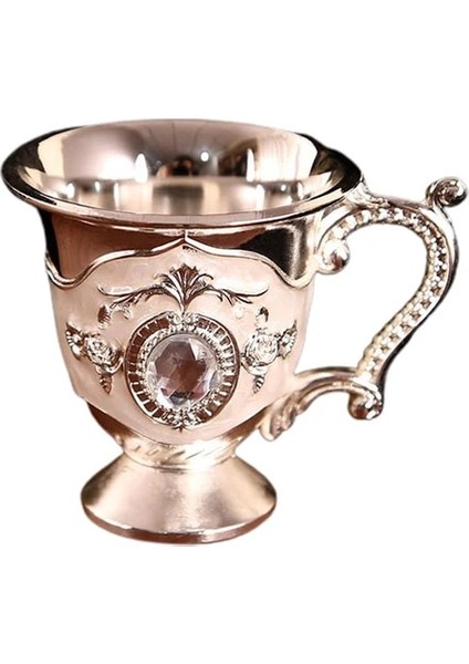 19 30ML Mini Şarap Bardağı Alüminyum Alaşım Sahte Antika Retro Oyma Kadeh Altın Avrupa Tarzı Ev Bar Vintage Dekor Yaratıcı Hediye (Yurt Dışından)