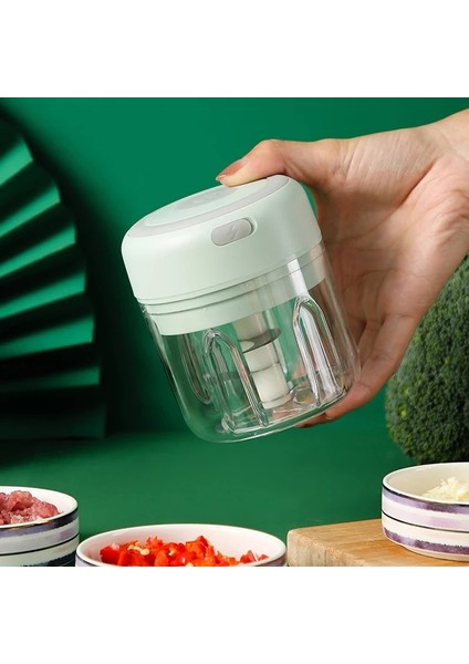 Yeşil (250 Ml) Mini Elektrikli Sarımsak Dilimleme Kablosuz Taşınabilir Et Dilimleme Sağlam USB Şarj Sebze Biber Zencefil Ezici 100/250 ml Blender (Yurt Dışından) fiyatları