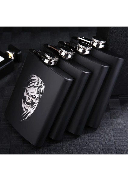 07 Mat Siyah Sprey Boya 8 Oz Paslanmaz Çelik Cep Şişesi Beyaz Şarap Şişesi Taşınabilir Açık Su Isıtıcısı (Yurt Dışından) indirimleri