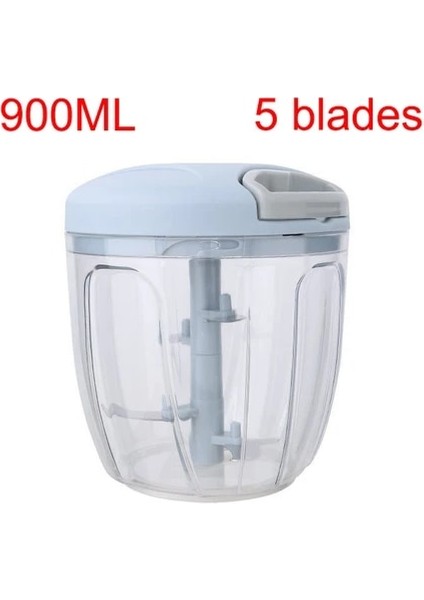 900 ml Mavi 500/900 ml Manuel Et Kıyma Sarımsak Kıyıcı Döndür Sarımsak Presi Kırıcı Sebze Soğan Kesici Mutfak Pişirme Aksesuarları (Yurt Dışından)