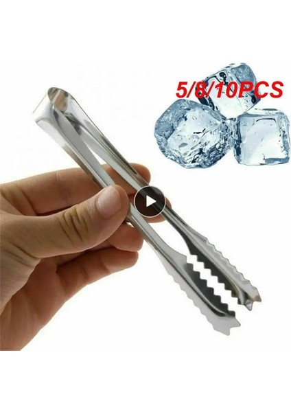 15CM 8 Adet 5/8/10 Adet Paslanmaz Çelik Paslanmaz Çelik Kelepçe Yüksek Kaliteli Bar Tutucu Düşmeye Dayanıklı Pratik Şeker Buz Klip (Yurt Dışından)