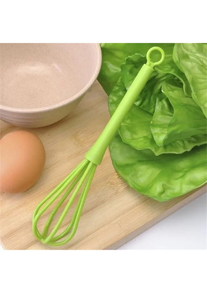 Yeşil Esnek Yumurta Çırpıcı Manuel Pres Tipi Döner Çırpıcı Taşınabilir Kendiliğinden Dönen Yumurta Karıştırıcı Silikon Karıştırma Çubuğu Mutfak Aksesuarları (Yurt Dışından)