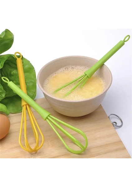 Yeşil Esnek Yumurta Çırpıcı Manuel Pres Tipi Döner Çırpıcı Taşınabilir Kendiliğinden Dönen Yumurta Karıştırıcı Silikon Karıştırma Çubuğu Mutfak Aksesuarları (Yurt Dışından) indirimleri