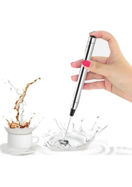 Süt Köpürtücü Elektrikli El Mikseri Blender Süt Köpürtücü Makinesi Kahve Latte Cappuccino Çikolata Mutfak Karışımı Çırpma Araçları (Yurt Dışından)