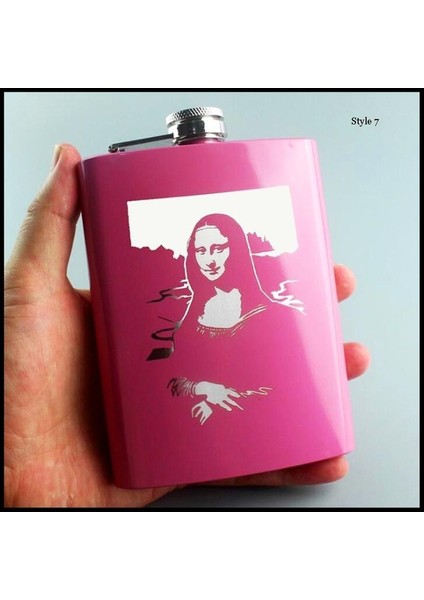 Stil 7 Relliar 21 Stil Paslanmaz Çelik Cep Şişesi 8 Oz/6 Oz Renkli ve Gül Pembe Kadınlar Viski Kış Için Taşınabilir Flagon Cep Şişesi (Yurt Dışından)