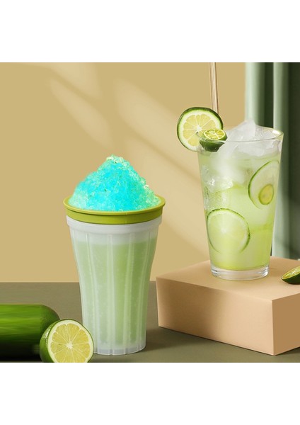 Yeşil Dıy Smoothies Fincan Hızlı Dondurulmuş Dondurma Makinesi Ev Yapımı Milkshake Şişe Buzdolabı Tutam Fincan Sihirli Sıkmak Rüşvet Fincan (Yurt Dışından) modelleri
