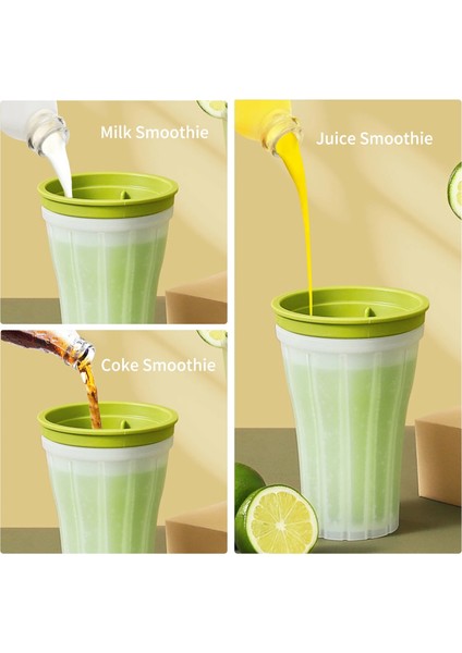 Yeşil Dıy Smoothies Fincan Hızlı Dondurulmuş Dondurma Makinesi Ev Yapımı Milkshake Şişe Buzdolabı Tutam Fincan Sihirli Sıkmak Rüşvet Fincan (Yurt Dışından) indirimleri