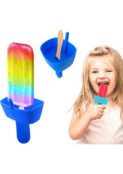 Gri Çift Buz Pop Guard Silikon Popsicle Koruyucular Dondurma Braketi Anti-Akış Dondurma Tutucu Damlamaya Dayanıklı Popsicle Rafı (Yurt Dışından)