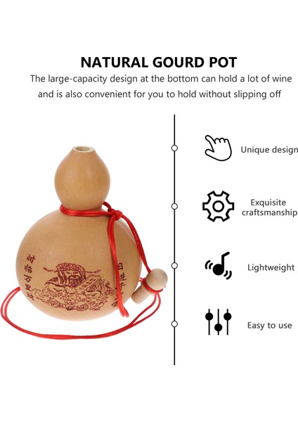 Haki Kabak Şişe Su Doğal Wu Çin Lou Pot Sürahi Iyi Konteyner Lu Içme Şans Hu Heykeli Sake Şişesi Zenginlik Su Kabağı Depolama (Yurt Dışından) modelleri