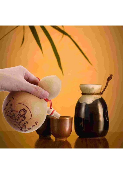 Haki Kabak Şişe Su Doğal Wu Çin Lou Pot Sürahi Iyi Konteyner Lu Içme Şans Hu Heykeli Sake Şişesi Zenginlik Su Kabağı Depolama (Yurt Dışından) fırsatları