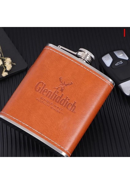 I 7oz Cep Şişesi Paslanmaz Çelik Seyahat Flagon Şarap Viski Potu Likör Şişesi (Yurt Dışından)