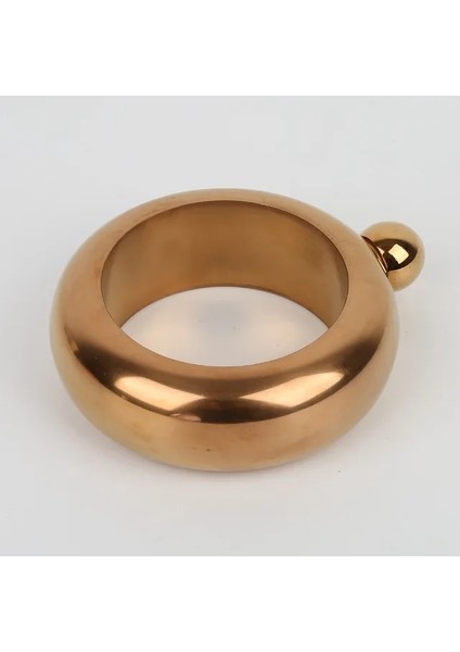 Deep Rose Gold-C 3.5OZ/100ML Taşınabilir Bilezik Alkol Cep Şişesi Elmas Kapaklı Yuvarlak Şık Zarif Şarap Viski Votka Alkol Flagon Drinkware (Yurt Dışından)