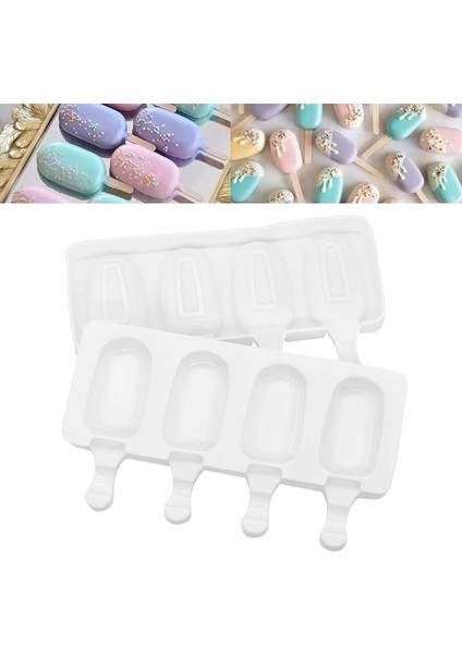 C Silikon Dondurma Kalıp Dıy Çikolata Tatlı Popsicle Kalıpları Tepsi Buz Küpü Makinesi Ev Yapımı Araçları Yaz Dondurma Araçları (Yurt Dışından)
