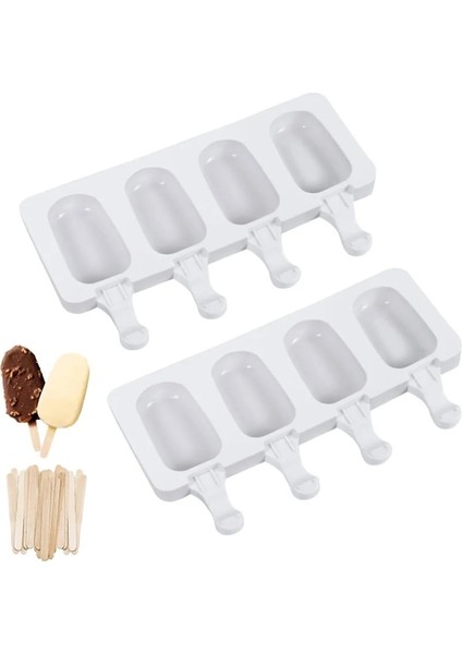 C Silikon Dondurma Kalıp Dıy Çikolata Tatlı Popsicle Kalıpları Tepsi Buz Küpü Makinesi Ev Yapımı Araçları Yaz Dondurma Araçları (Yurt Dışından)