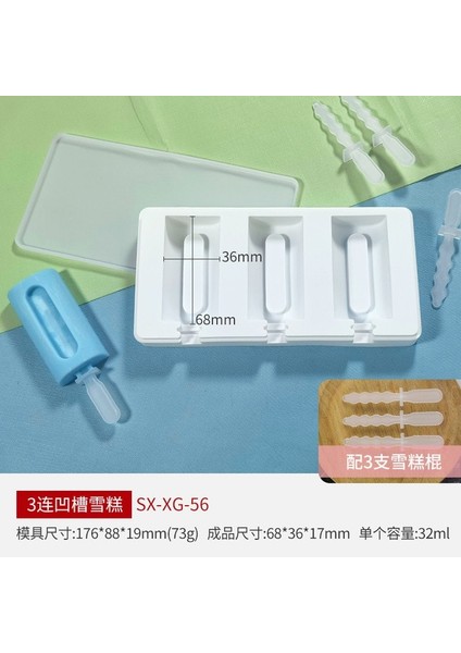 Shape-1 Silikon Kalıp Silikon Dondurma Kalıp Popsicle Kalıpları Dıy Dondurma Kalıp Buz Pop Maker Kalıp Buz Kalıbı (Yurt Dışından)