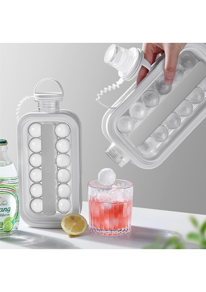 Gri 2 In 1 Taşınabilir Silikon Buz Topu Makinesi Su Isıtıcısı Yaratıcı Buz Küpü Kalıp Mutfak Bar Alet Buz Hokeyi Kafes Yapma Aracı Su Isıtıcısı (Yurt Dışından) fiyatları