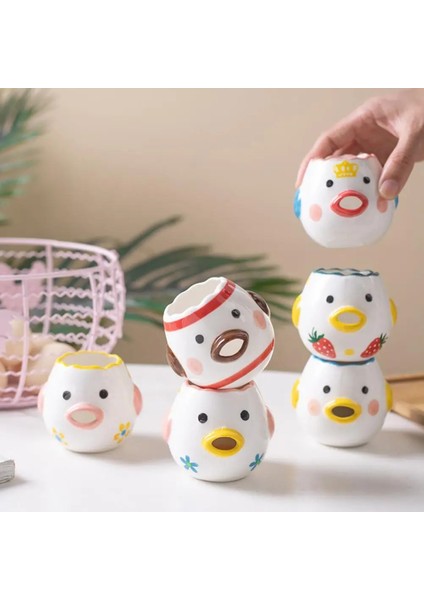 Stil 6 1 Pc Sevimli Yumurta Bölücü Seramik Sarısı Filtresi Yaratıcı Kaymaz Tavuk Şekli Sarısı Protein Ayırıcı (Yurt Dışından)