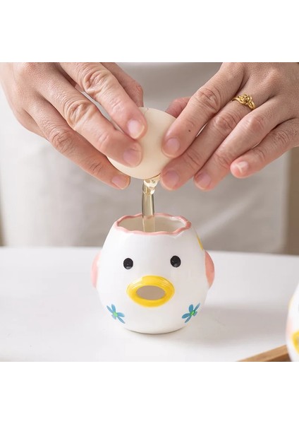 Stil 6 1 Pc Sevimli Yumurta Bölücü Seramik Sarısı Filtresi Yaratıcı Kaymaz Tavuk Şekli Sarısı Protein Ayırıcı (Yurt Dışından) modelleri