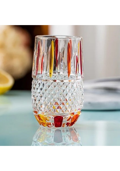 B2 201-380ML Yeni Italya Elle Çizilmiş Kristal Kontrast Renk Highball Cam Kokteyl Su Içme Bardakları Eski Moda Viski Bardağı Şarap Tumbler (Yurt Dışından)