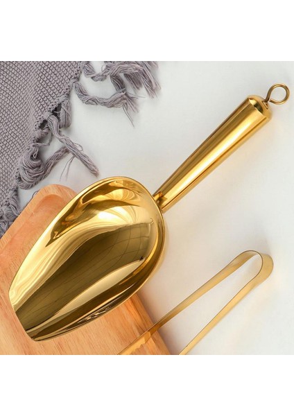 Gümüş Paslanmaz Çelik Buz Kepçe Şeker Buz Kazıyıcı Büfe Bar Gıda Ölçme Kepçe Kürek Un Kuru Mallar Kürek Mutfak Küreği Gadget (Yurt Dışından) fırsatları