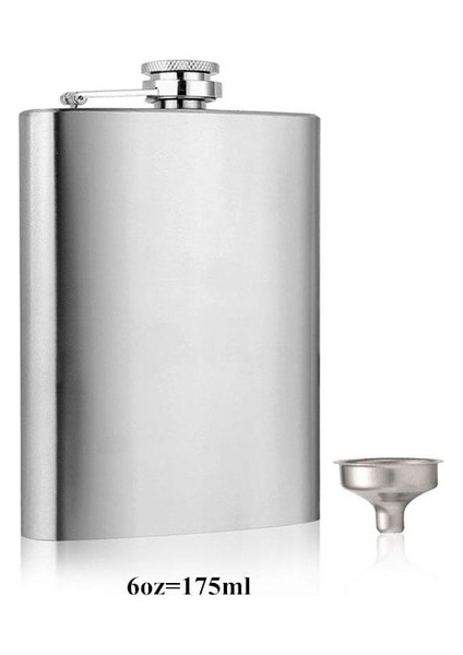 6 Oz 7 Oz Cep Şişesi Hediye Seti, Paslanmaz Çelik Cep Şişesi Huni ile Sert Alkol Viski Şarap Su Isıtıcısı Kapasitesi 1-10 Oz (Yurt Dışından)