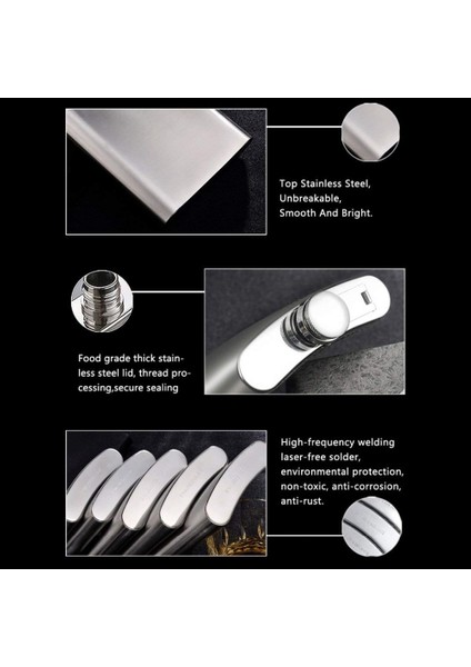 6 Oz 7 Oz Cep Şişesi Hediye Seti, Paslanmaz Çelik Cep Şişesi Huni ile Sert Alkol Viski Şarap Su Isıtıcısı Kapasitesi 1-10 Oz (Yurt Dışından) indirimleri