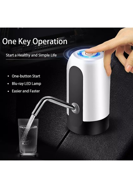 Siyah Ev Aletleri Su Şişesi Pompası Mini Namlulu Su Elektrikli Pompa USB Şarj Otomatik Taşınabilir Su Sebili Içecek Sebili (Yurt Dışından) fiyatları
