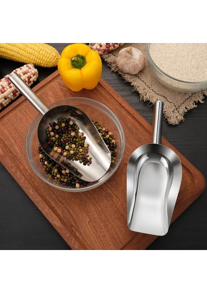 8 Inç Paslanmaz Çelik Buz Kazıyıcı Bar Büfe Mutfak Süpermarket Şeker Unu Kuru Ürünler Kürek Ev Buz Küpleri Baharat Şeker Fındık Kepçe (Yurt Dışından) fırsatları