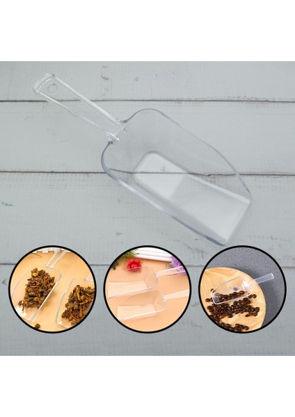 Pembe 17X5.7 cm 6 Pcs Mini Plastik Buz Kepçeleri Buz Kürekleri Buz Küreği Çok Fonksiyonlu Düğün Doğum Günü Partisi Tatlı Şeker Tahıl Un Kepçe (Yurt Dışından)