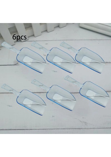 Pembe 17X5.7 cm 6 Pcs Mini Plastik Buz Kepçeleri Buz Kürekleri Buz Küreği Çok Fonksiyonlu Düğün Doğum Günü Partisi Tatlı Şeker Tahıl Un Kepçe (Yurt Dışından)