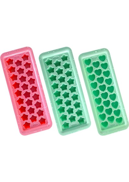 22 cm x 11.5 cm x 2.8 cm Buz Küpü Makinesi Silikon Kalıplar Dondurma Kalıp Araçları Kalp Yıldız Rastgele Renk Dıy Mutfak Buz Küpü Kalıpları Pp Meyve Kalıpları Araçları (Yurt Dışından)