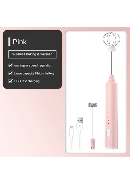 01 Ev Kablosuz Elektrikli Çırpma Şarj Çok Fonksiyonlu Ev El Kahve Süt Köpürtücü Pişirme Aracı Mutfak Yumurta Aracı (Yurt Dışından)