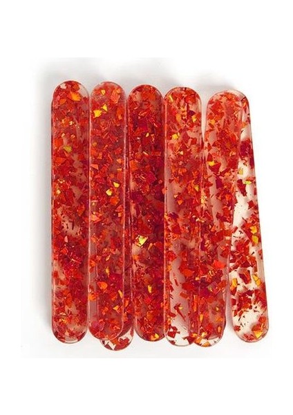 Kırmızı 10 Adet Temizle Payetler Kullanımlık Dondurma Çubukları Dondurma Çubukları Akrilik Cakesicle Çubukları Buz Pop Şeker Dondurma Creamsicle (Yurt Dışından)