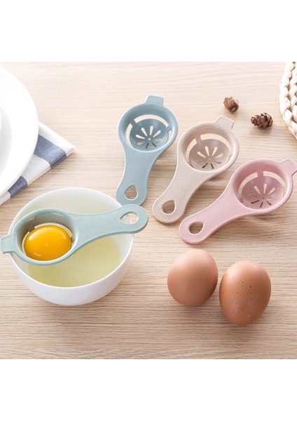 Pembe 1 Adet Düz Renk Yumurta Ayırıcı Güvenli Buğday Samanı Yumurta Bölücü Aracı Plastik Yumurta Beyaz Sarısı Filtre Mutfak Pişirme Ayırıcı Gadget (Yurt Dışından)